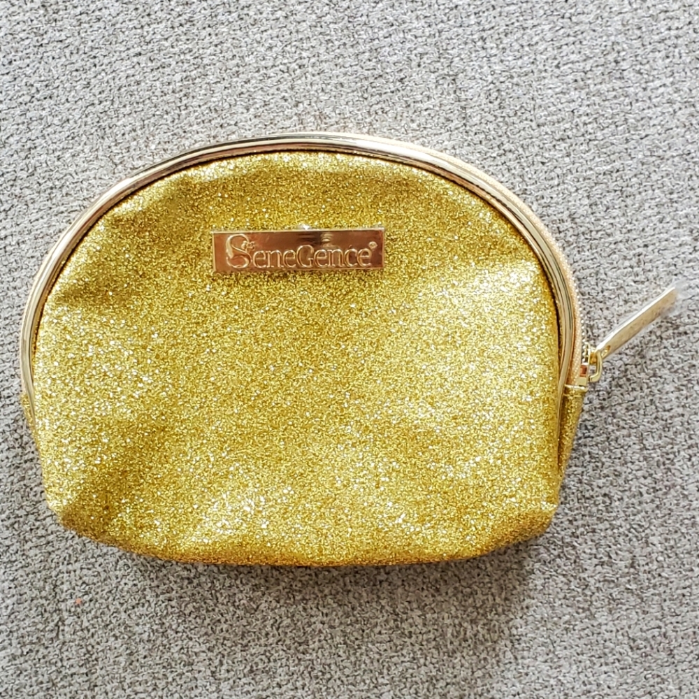 LAST ONE! Gold Glitter cosmetic bag